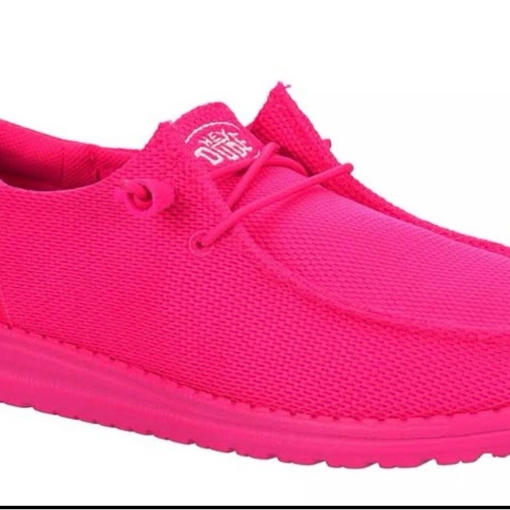 Hey Dude Fuchsia Lace-Up Shoes